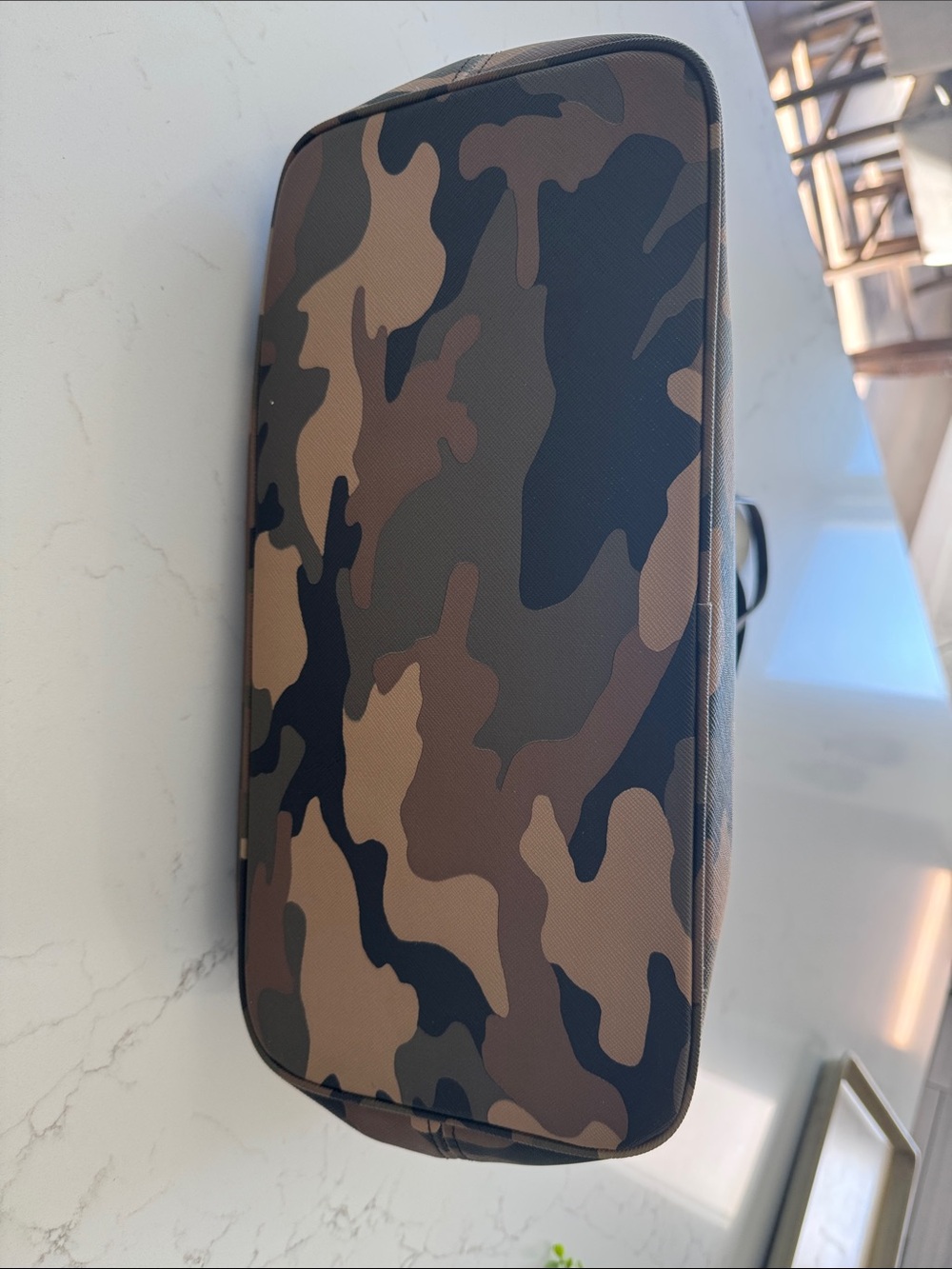 Michael Kors Camouflage Saffiano Tote in Brown, Green and Black - Picture 4 of 4
